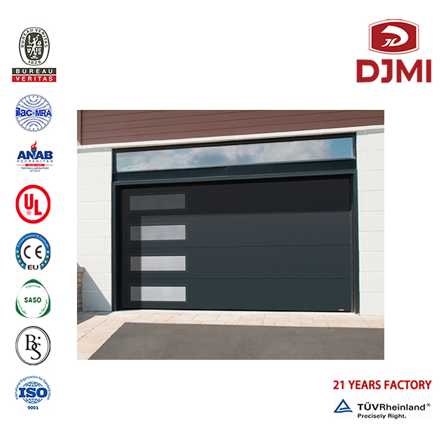 Porte de garage en acier galvanisé avec fenêtres